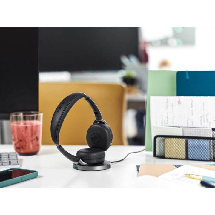 Безжични слушалки Jabra Evolve2 65 Flex, Bluetooth, USB-C, ANC, зарядна подложка, черни - 26699-999-889 - 7