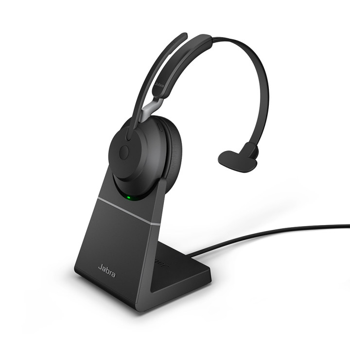Слушалка Jabra Evolve2 65, моно, UC, Link380 USB-C, черна - 26599-889-889 - 1