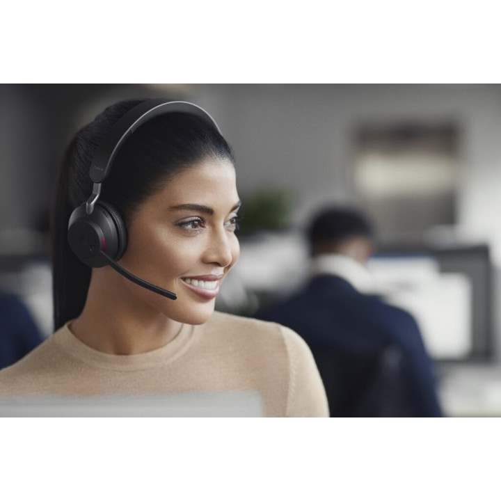 Слушалка Jabra Evolve2 65, моно, UC, Link380 USB-C, черна - 26599-889-889 - 2