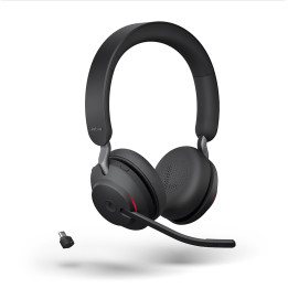 Безжични слушалки Jabra Evolve2 65, стерео, MS, Link390 USB-C, черни - 26599-999-899 - 1