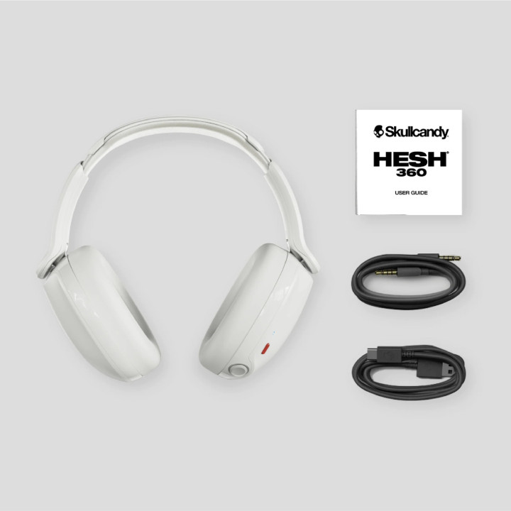 Безжични слушалки Skullcandy Hesh 360 ANC, Over-Ear, Активно шумопотискане, Бели - S6HOW-T001 - 6