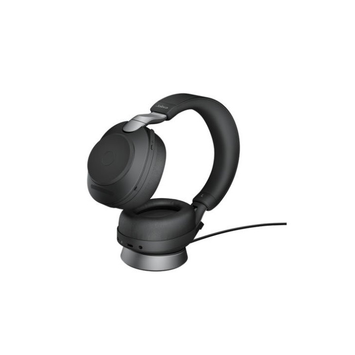 Слушалки Jabra Evolve2 85 UC Stereo, безжични, USB-C адаптер Link380, черни - 28599-989-889 - 3