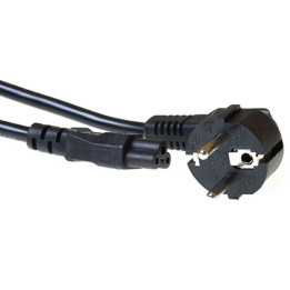 Захранващ кабел ACT AK5407, Schuko CEE 7/7 към IEC 60320 C5, 0.5m - 1