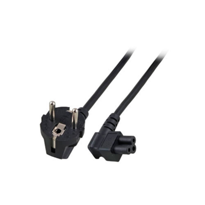 Захранващ кабел ACT AK5409, Schuko CEE 7/7 към IEC C5, 1m, черен - 1
