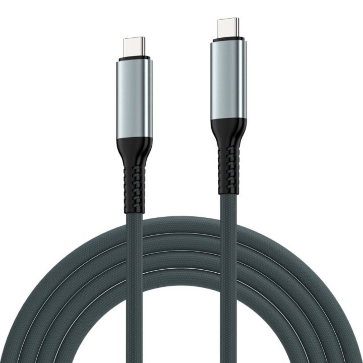 USB-C кабел Ewent EC1072, USB4 Gen3, 240W, 40Gbps, 8K, текстилен, 2м - EC1072 - 1