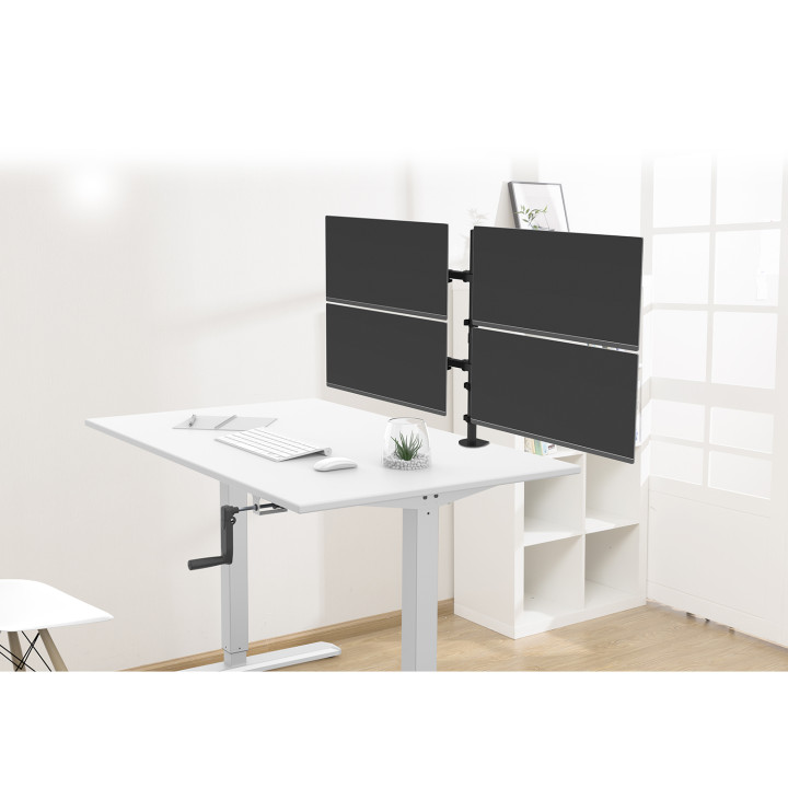 Настолна стойка за 4 монитора Ewent EW1514, до 32", VESA съвместимост - 4