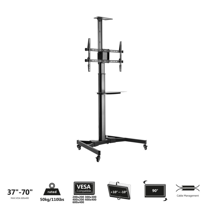 Подвижна подова стойка за телевизор Ewent EW1540, 37"-70", до 50 кг - EW1540 - 2
