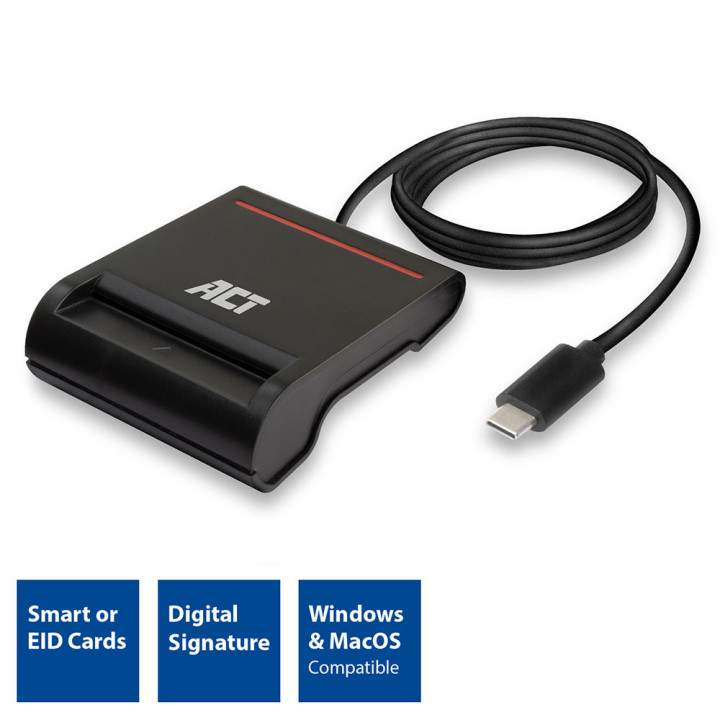 Четец за смарт карти ACT AC6020, USB-C, eID подкрепа - AC6020 - 2