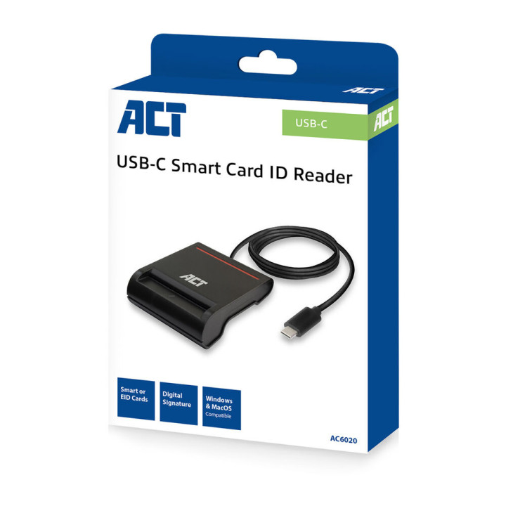Четец за смарт карти ACT AC6020, USB-C, eID подкрепа - AC6020 - 7