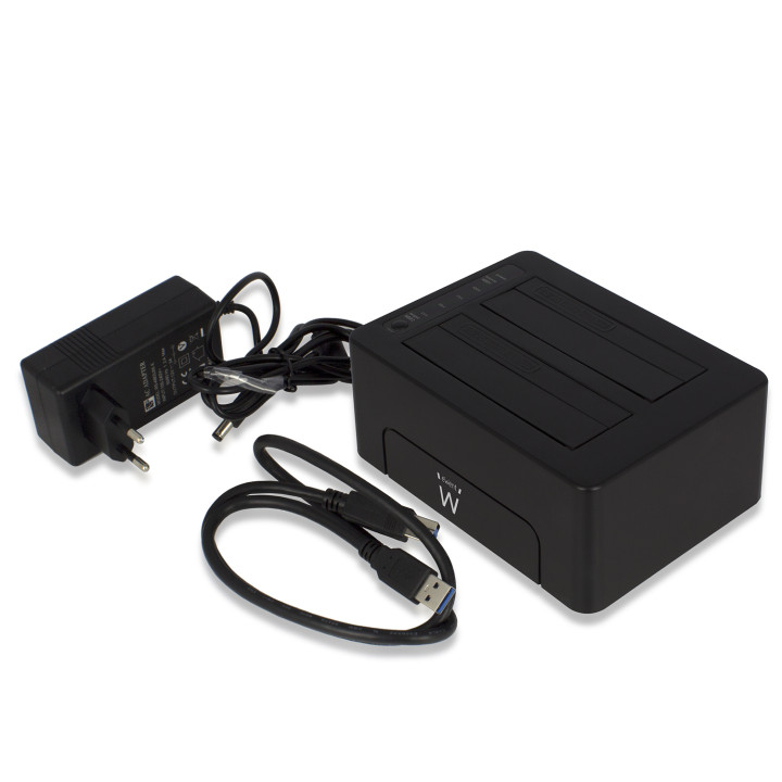 Докинг станция за дискове Ewent EW7014, двойна за 2.5"/3.5" SATA HDD/SSD, USB 3.2 Gen1 - 5