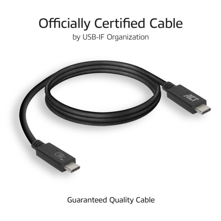 USB-C кабел ACT AC7431, USB4, 20Gbps, 240W, USB-IF сертифициран, 1m - AC7431 - 3