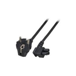 Захранващ кабел ACT AK5005, Schuko CEE 7/7 към IEC C5, 1.8m, черен - 1