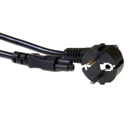 Захранващ кабел ACT AK5162, Schuko CEE 7/7 към IEC 60320 C5, 1m, черен - 1