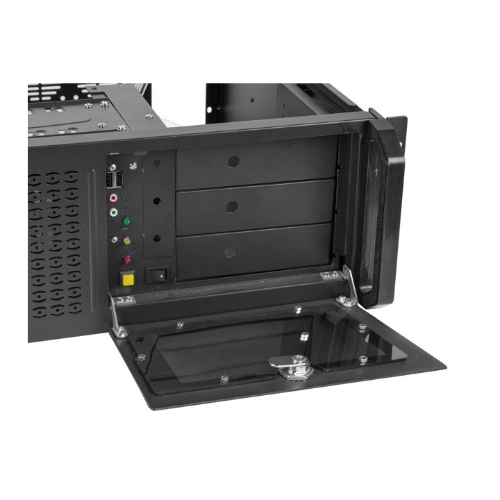 Кутия за сървър Lanberg SC01-4504-08B, 19"/4U, ATX/Micro-ATX/Mini-ATX, 7x expansion slots, 2x80mm вентилатори - SC01-4504-08B - 