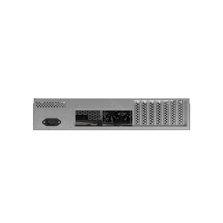 Кутия за сървър Lanberg Rackmount Server Chassis ATX 520/12, 19" 2U, 7 слота, 3x 80mm PWM - SC01-5202-12B - 5