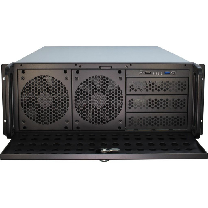 Кутия за сървър Inter-Tech 4U-4129L, 4U Rack/Tower, ATX/mATX/Mini-ITX, 7 слота, черна - INTER-TECH-CASE-4U-4129L - 2