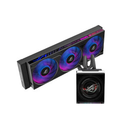 Водно охлаждане за процесор ASUS ROG Strix LC IV 360 ARGB LCD, 3x120mm вентилатора, ARGB подсветка, AMD AM5/AM4, Intel LGA 1851/