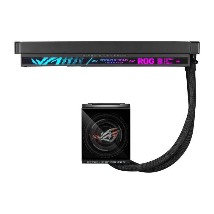 Водно охлаждане за процесор ASUS ROG Strix LC IV 360 ARGB LCD, 3x120mm вентилатора, ARGB подсветка, AMD AM5/AM4, Intel LGA 1851/
