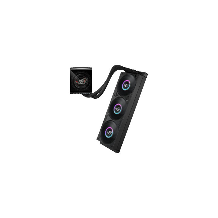 Водно охлаждане за процесор ASUS ROG Strix LC IV 360 ARGB LCD, 3x120mm вентилатора, ARGB подсветка, AMD AM5/AM4, Intel LGA 1851/