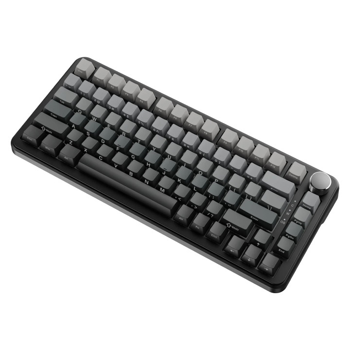 Безжична геймърска механична клавиатура Ajazz AK820 MAX, 75%, White Birch Linear суичове, PBT капачки, RGB подсветка, Triple Mod