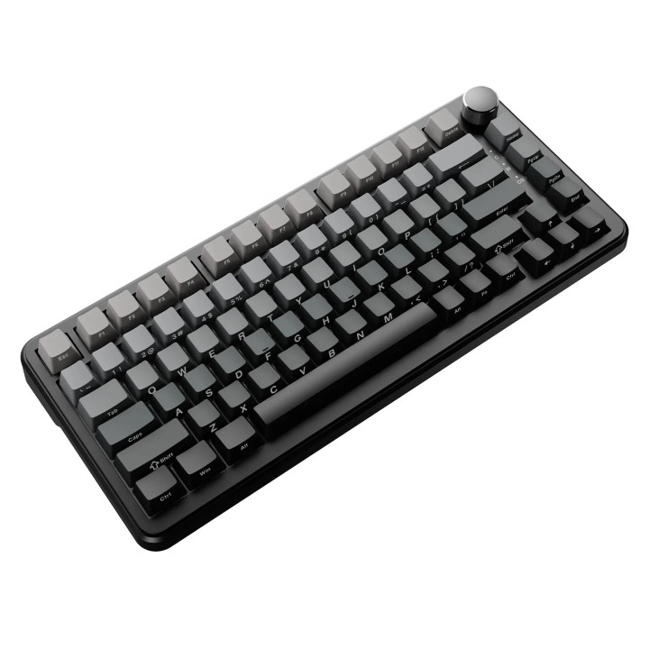 Безжична геймърска механична клавиатура Ajazz AK820 MAX, 75%, White Birch Linear суичове, PBT капачки, RGB подсветка, Triple Mod