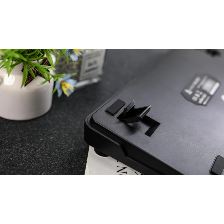 Безжична геймърска механична клавиатура Ajazz AK820 MAX, 75%, White Birch Linear суичове, PBT капачки, RGB подсветка, Triple Mod