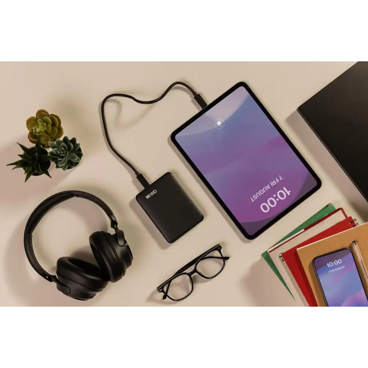 Външен твърд диск WD Elements Portable, 4TB, 2.5", USB 3.2 Type-C - WDBLSS0040BBK-WESN - 4