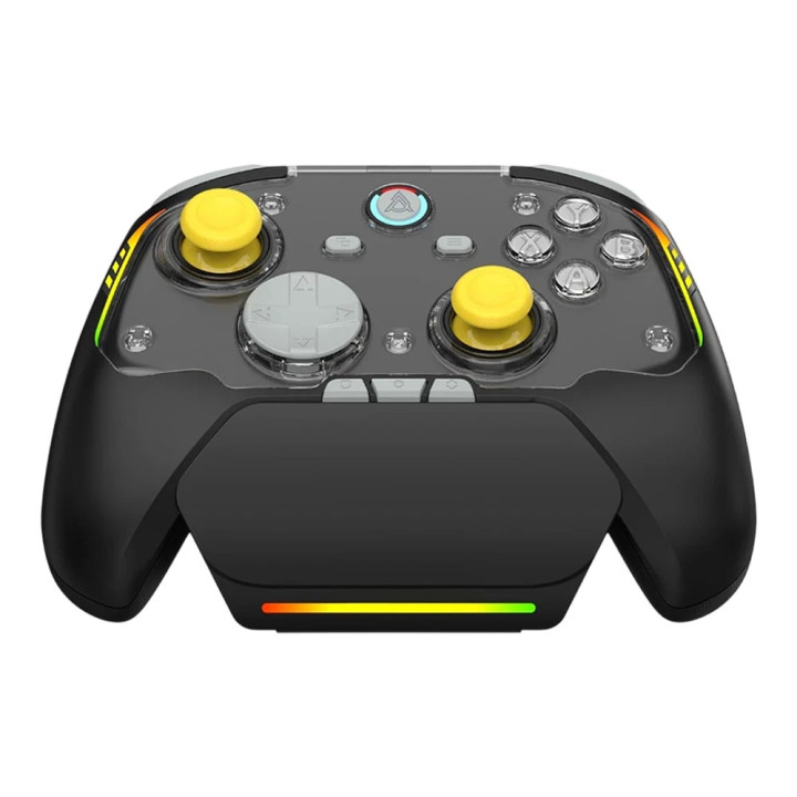 Геймпад Ajazz GP100 NS Set, Hall Effect, 1000Hz, Tri-Mode (USB-C/2.4GHz/Bluetooth), 16 бутона, RGB, безжично зареждане - AJ-GP10