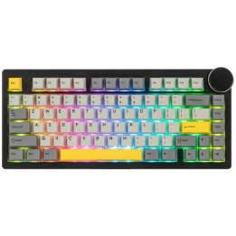 Механична геймърска клавиатура Ajazz AK820 V2, 75%, Arctic Isle Magnetic Switch (Linear), RGB подсветка, 82 клавиша - AK820-V2-A