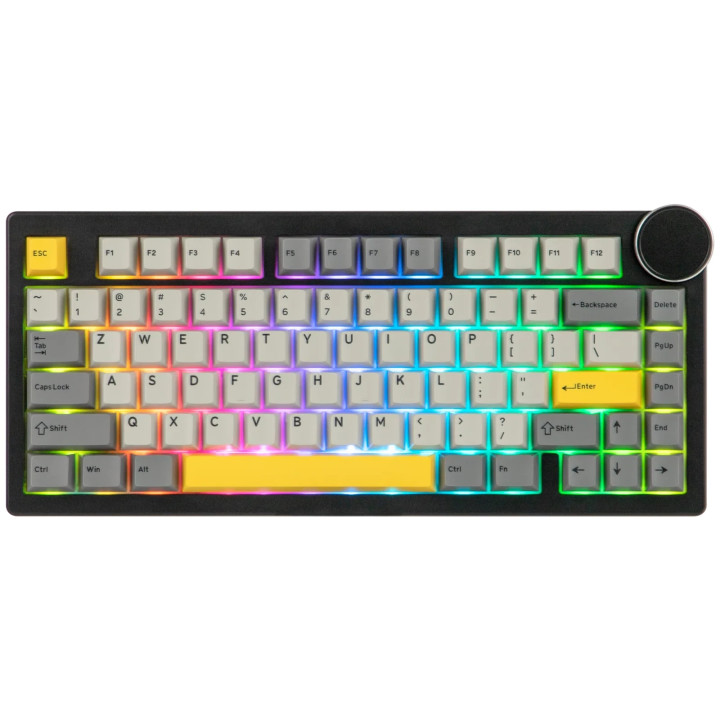 Механична геймърска клавиатура Ajazz AK820 V2, 75%, Arctic Isle Magnetic Switch (Linear), RGB подсветка, 82 клавиша - AK820-V2-A