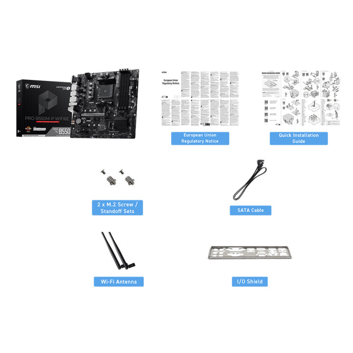 Дънна платка MSI PRO B550M-P WIFI6E, M-ATX, Socket AM4, DDR4, WiFi 6E - 911-7C95-202R - 5