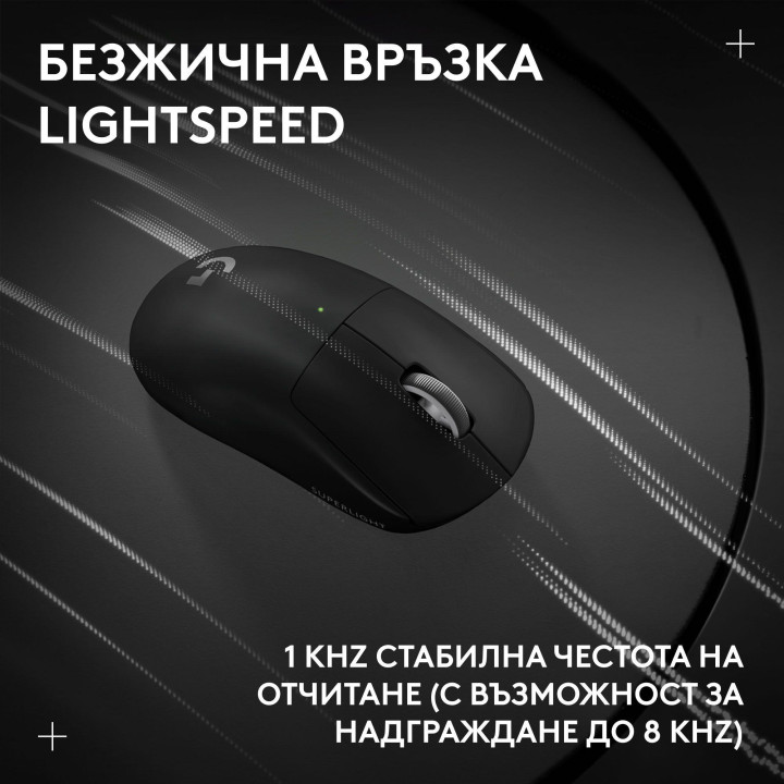 Безжична геймърска мишка Logitech G Pro X Superlight 2, HERO 2 32000 dpi, Black - 910-007801 - 5
