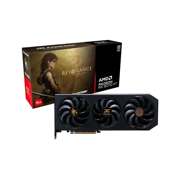 Видео карта PowerColor Radeon RX 9070 XT Hellhound Resonance Edition, 16GB GDDR6 - 1A1-G004521UTG - 1