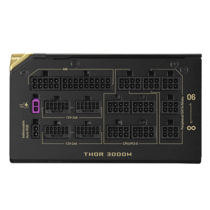 Модулно захранване ASUS ROG THOR III 3000W Edition 20, 3000W, 80+ Titanium, ATX 3.1, PCIe 5.1 - 90YE00VA-B0NA00 - 5