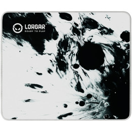 Подложка за мишка LORGAR, 360x300x3mm, бяло-черен дизайн - LRG-MPA14M - 1