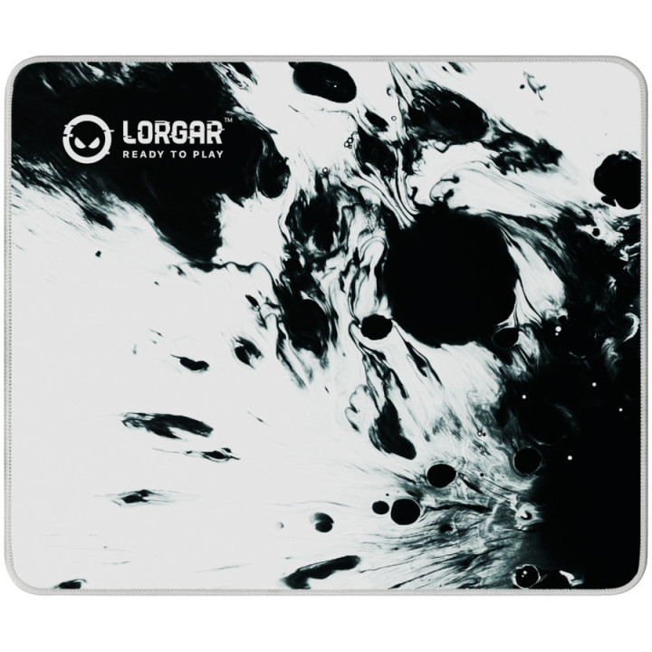 Подложка за мишка LORGAR, 360x300x3mm, бяло-черен дизайн - LRG-MPA14M - 1