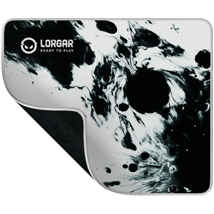 Подложка за мишка LORGAR, 360x300x3mm, бяло-черен дизайн - LRG-MPA14M - 7
