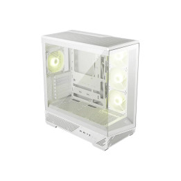 Кутия за компютър MSI MAG PANO 130R PZ WHITE, Mid-Tower, ATX, 4x 120mm ARGB вентилатора, Tempered Glass, бяла - 306-7G32W21-HH9 