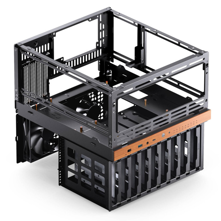Кутия за компютър Jonsbo N6 NAS, Micro-ATX, Mini Tower, черна - GEJB-185 - 6
