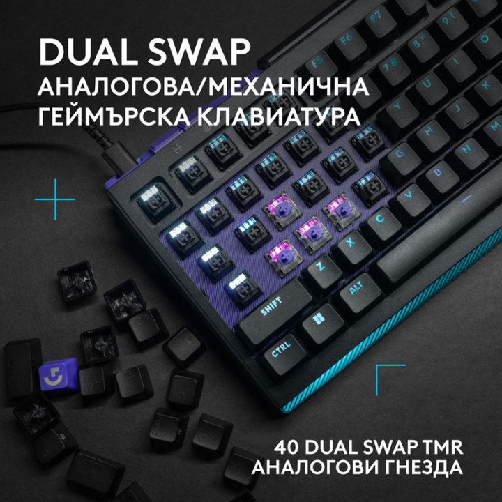 Геймърска механична клавиатура Logitech G512 X 98, Dual Swap Analog/Mechanical Switch, RGB подсветка - 920-013980 - 5