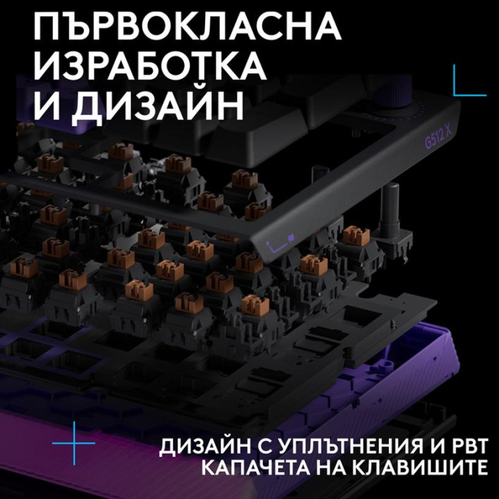 Геймърска механична клавиатура Logitech G512 X 98, Dual Swap Analog/Mechanical Switch, RGB подсветка - 920-013980 - 8
