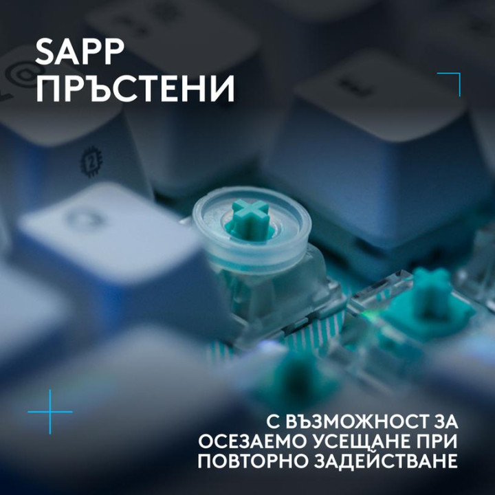 Геймърска механична клавиатура Logitech G512 X, 98%, Dual Swap Analog/Mechanical, RGB подсветка, USB, бяла - 920-014003 - 3