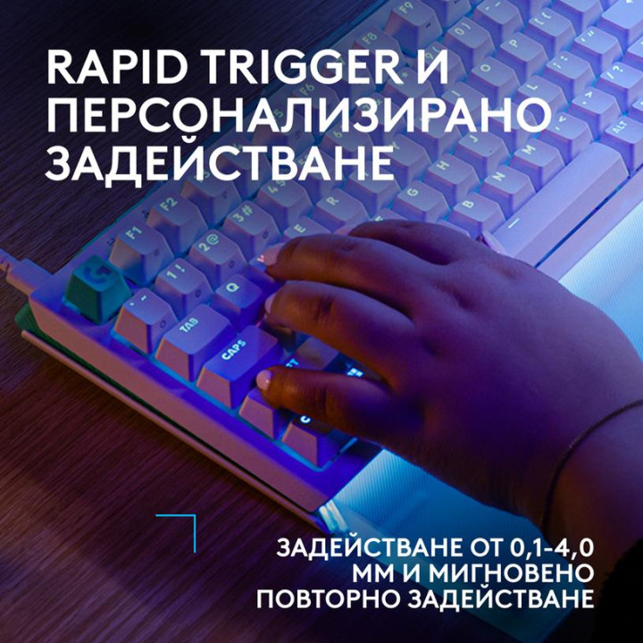 Геймърска механична клавиатура Logitech G512 X, 98%, Dual Swap Analog/Mechanical, RGB подсветка, USB, бяла - 920-014003 - 5