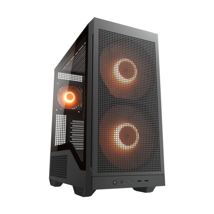 Кутия за компютър COUGAR MX600 Max RGB Black, 2x200mm ARGB PWM вентилатора - CGR-2ZA50B-RGB - 1