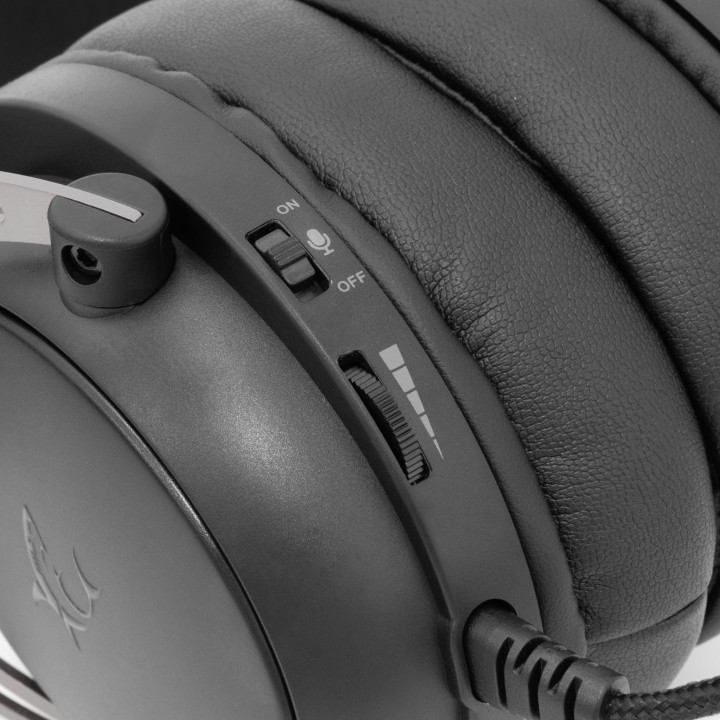 Геймърски слушалки White Shark Gorilla, 53mm драйвери, стерео 2.0, микрофон - GORILLA-BLACK/GREY - 5