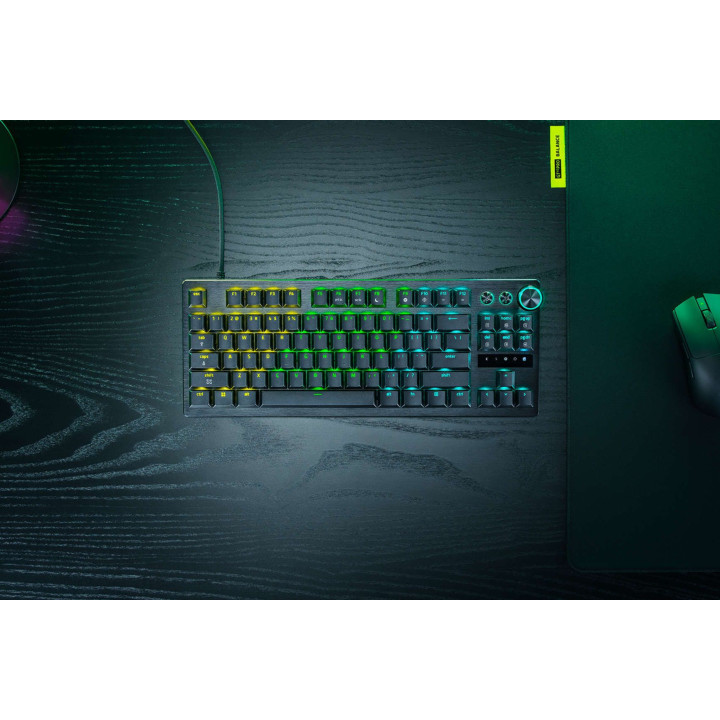 Bluetooth механична нископрофилна геймърска клавиатура Razer Huntsman V3 Pro, Tenkeyless, 8KHz, US Layout - RZ03-05850100-R3M1 -