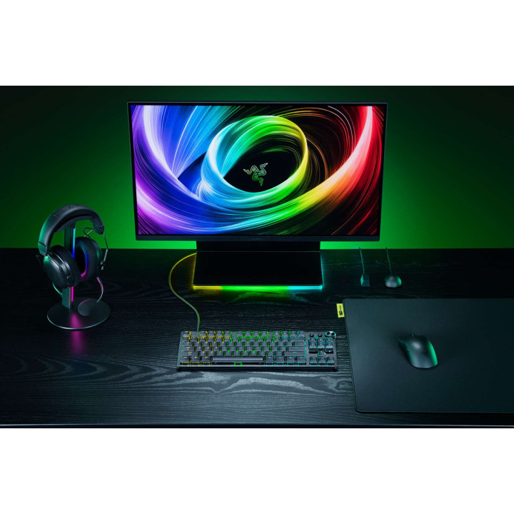 Bluetooth механична нископрофилна геймърска клавиатура Razer Huntsman V3 Pro, Tenkeyless, 8KHz, US Layout - RZ03-05850100-R3M1 -