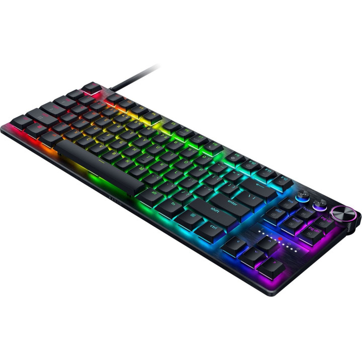 Bluetooth механична нископрофилна геймърска клавиатура Razer Huntsman V3 Pro, Tenkeyless, 8KHz, US Layout - RZ03-05850100-R3M1 -