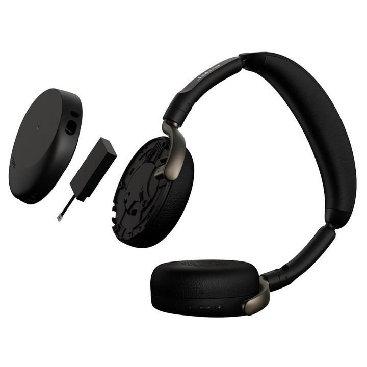 Безжични слушалки Jabra Evolve 3 65 MS Flex, Bluetooth 5.3, ANC, 28mm говорители, USB-C, черни - 36699-999-999 - 4
