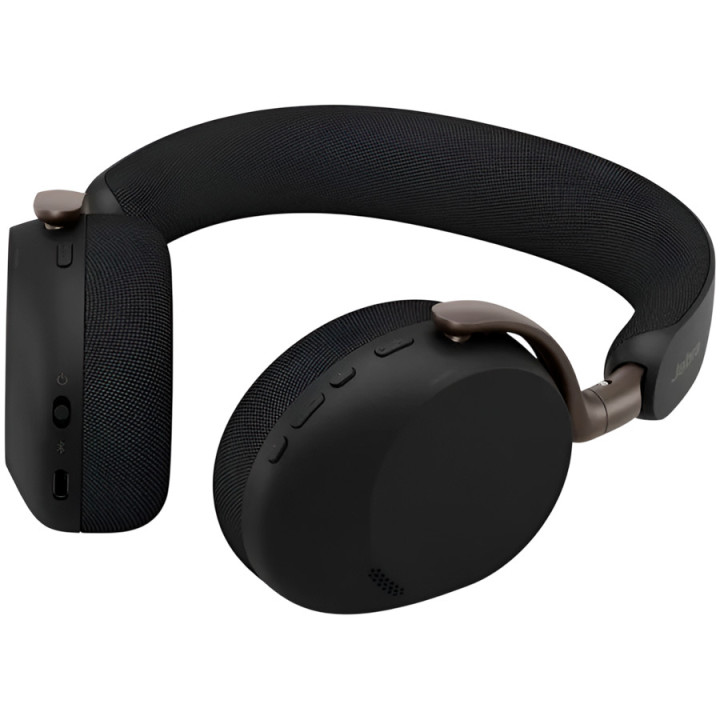 Слушалки Jabra Evolve3 75, безжични, Bluetooth 5.3, ANC, 32mm говорители, микрофон, до 22ч автономност, USB-C, черни - 37599-999